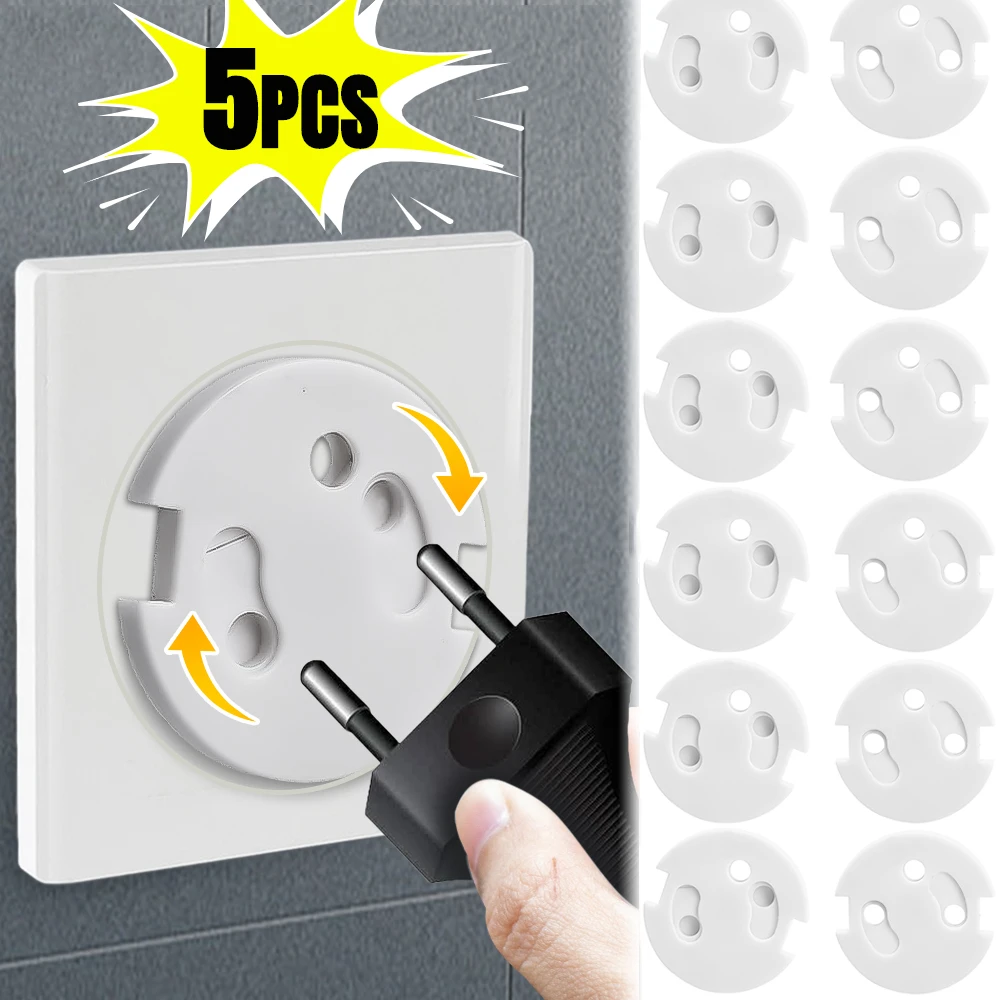 Steckdosenschutzabdeckung, 1 bis 5 Stück, Stromschalter, Sicherheitssteckdosenschutzabdeckung Image