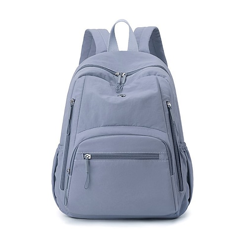 Zaino da donna impermeabile in poliestere, disponibile in vari colori, capiente con numerose tasche, spallacci regolabili, ideale per la scuola superiore. studenti universitari, ritorno a scuola,