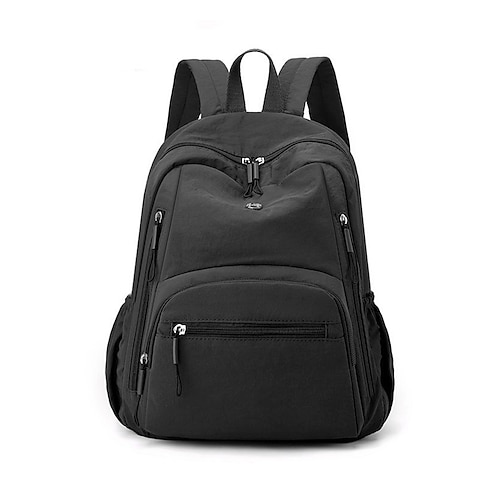Zaino da donna impermeabile in poliestere, disponibile in vari colori, capiente con numerose tasche, spallacci regolabili, ideale per la scuola superiore. studenti universitari, ritorno a scuola,