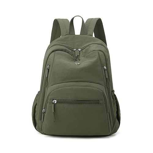 Zaino da donna impermeabile in poliestere, disponibile in vari colori, capiente con numerose tasche, spallacci regolabili, ideale per la scuola superiore. studenti universitari, ritorno a scuola,