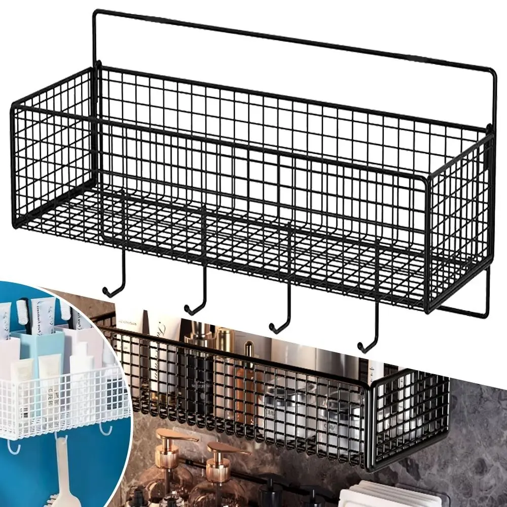 Grille de rangement de salle de bains à Suspension, 1 pièce, étagère pour shampoing, Gel douche, maquillage, cuisine, accessoires de salle de bains, organisateur de salle de bains