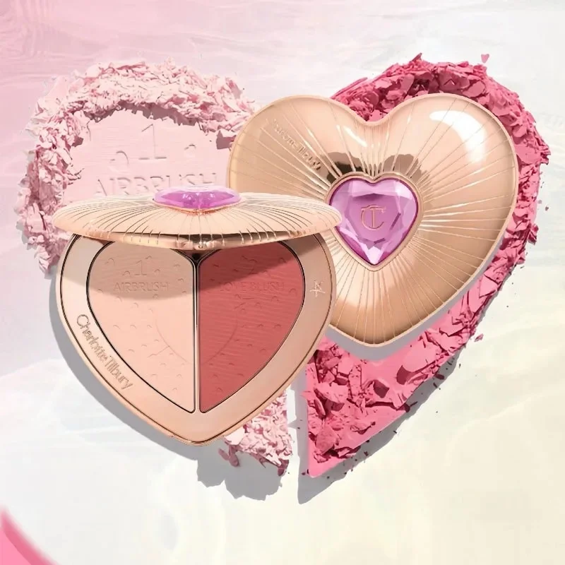 Charlotte Tilbury Nourishing Powder Duo Blush mit Feuchtigkeitsöl Pflegt die Haut und Verstärkt die Gesichtsmerkmale Make-up mit Box Image