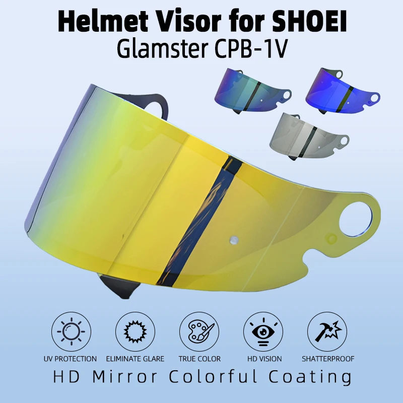 Accesorios moto Für Glamster CPB-1V Motorrad Helm Objektiv Retro Full Face Helm Visier Anti-UV Casco Motorrad Zubehör Image