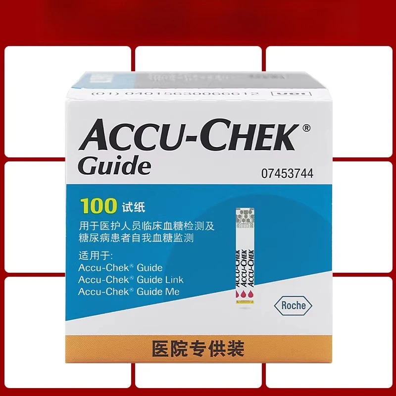 Roche Zhihang Blutzuckerteststreifen 100 Stück in Flasche Original ACCU-CHEK Guide Geeignet für Zhihang-Geräte Image