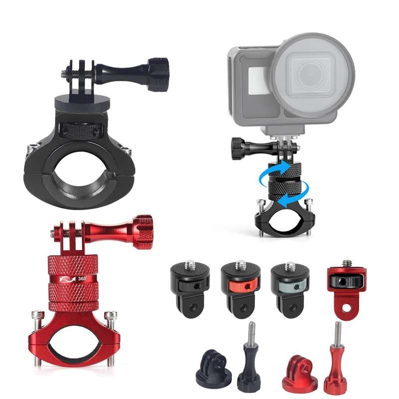 Aluminiumlegierung Fahrradständer für GoPro 13 12 11 10 9 8 1/4 Zoll Schraube Motorradhalterung für DJI Action 6 5Pro 4 Insta360 X5 X4 Image