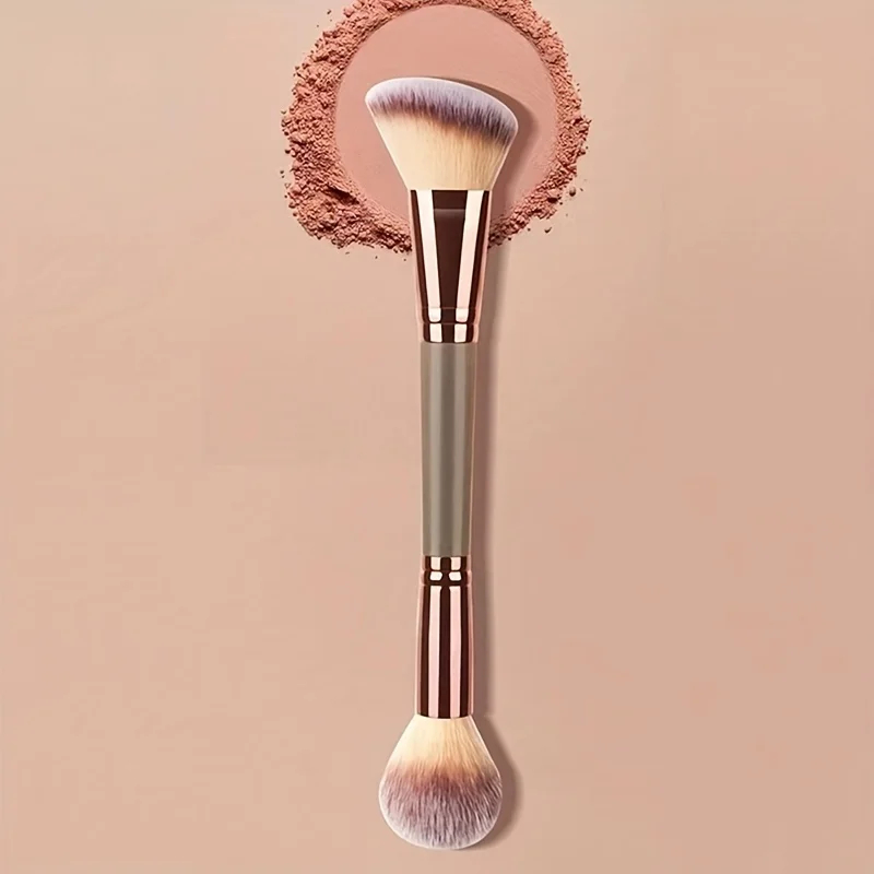 1 Stück doppelseitiger Make-up-Pinsel – Kontur- und Rouge-Pinsel, superweich, für ein nicht klebendes Finish Image