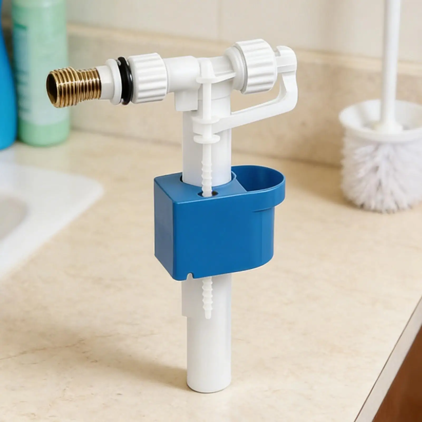 1 Stück G3/8 G1/2 Zoll Anschluss Hochdruck-Spülkasten Seitenfüllventil Ablassventil für Toiletten-Wasserversorgungssystem Image