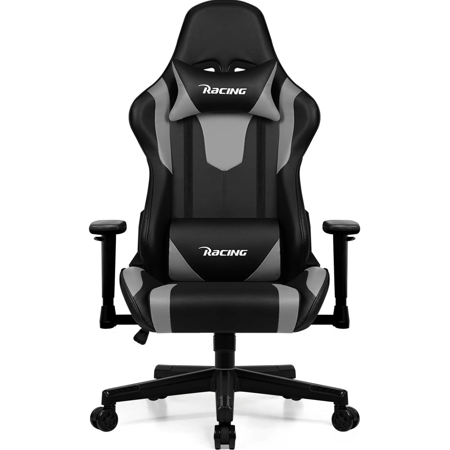 Hiazurm Bürostuhl, Gaming-Stuhl für Erwachsene mit verstellbarer Rückenlehne und Armlehnen, Gaming-Stuhl mit 3D-Flügelkontur-Design, ergonomischer Bürostuhl mit S-förmiger Rückenstütze, Gaming-Stuhl