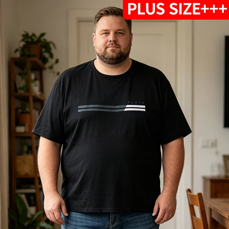 3-teiliges Sommer-Sweatshirt für Herren aus atmungsaktivem Mesh, kurzärmelig, für übergewichtige Männer, Übergröße 1XL-6XL, atmungsaktives Sweatshirt, bequemes Oberteil Image