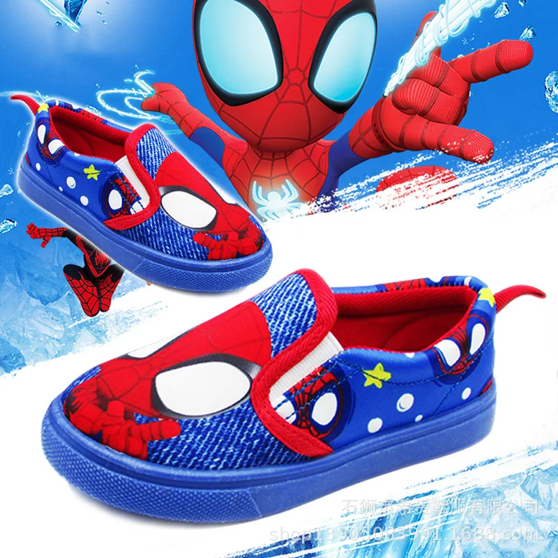 Disney kinder Casual Schuhe Cartoon Mode Blau Leinwand Schuhe Wohnungen Frühling Herbst Bequeme Schuhe Größe 25-29