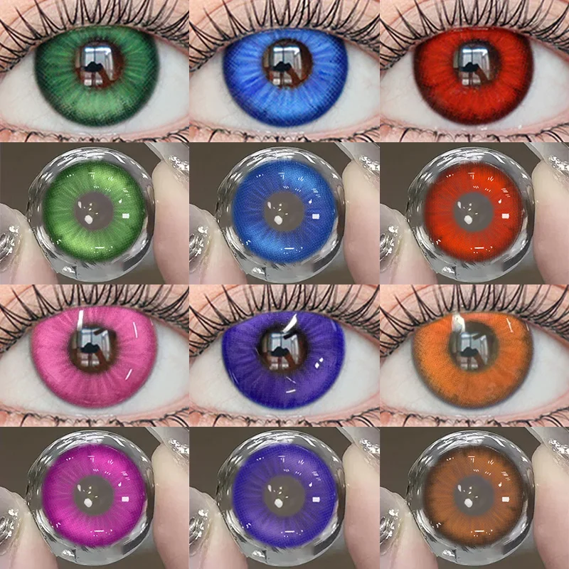JeweLens 1 Paar Cosplay Myopie Farbkontaktlinsen Anime Schüler 6 Monate 1 Paar Halloween Niedlich 14,5 mm Softlens Image