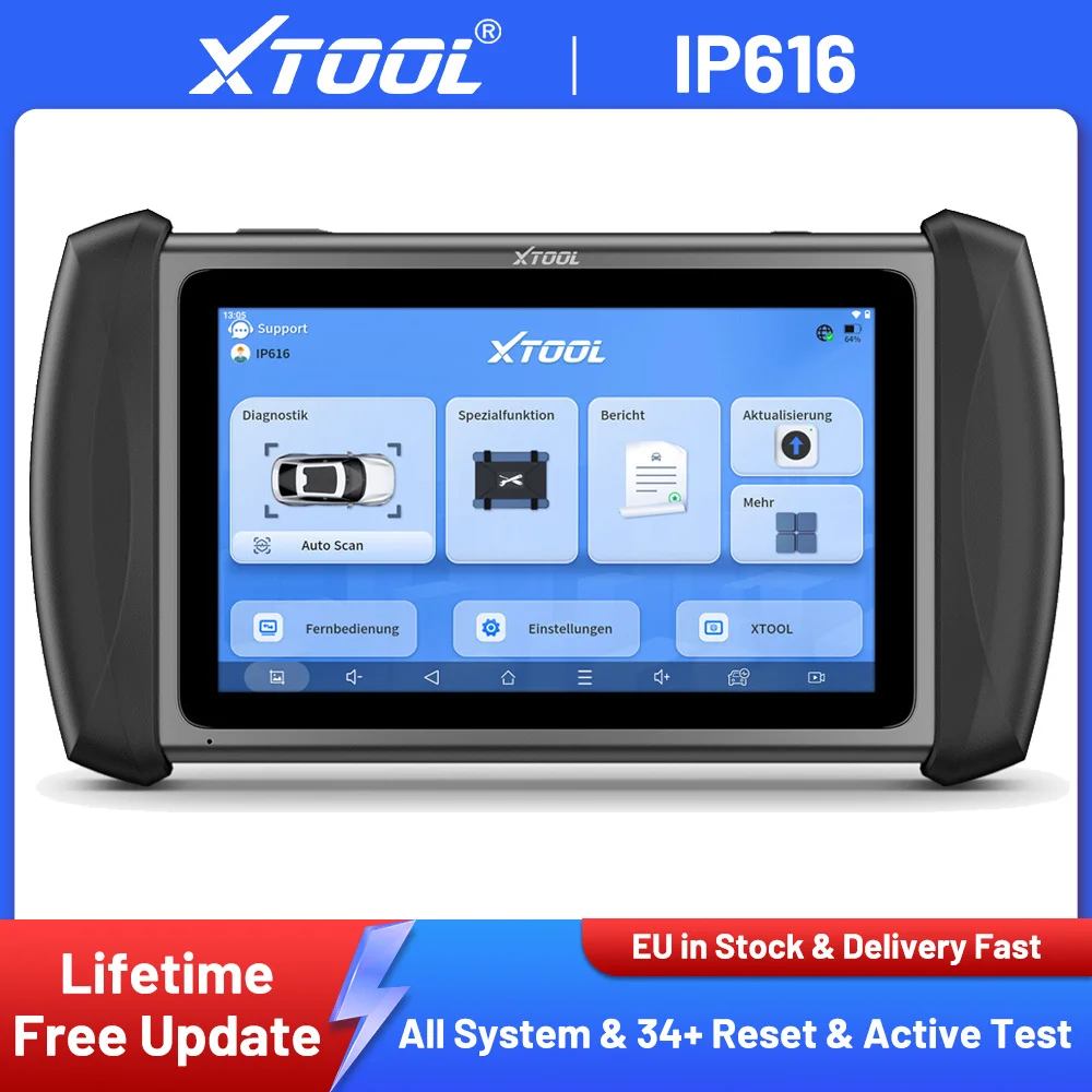 XTOOL IP616 Scanner Diagnostico Auto con Configurazione ECU, Strumento Diagnostico AI-Assistito per Tutti i Sistemi OBD2, Controllo Bidirezionale, CAN FD, DoIP, FCA AutoAuth, Lettore Codici OBD OBDII,