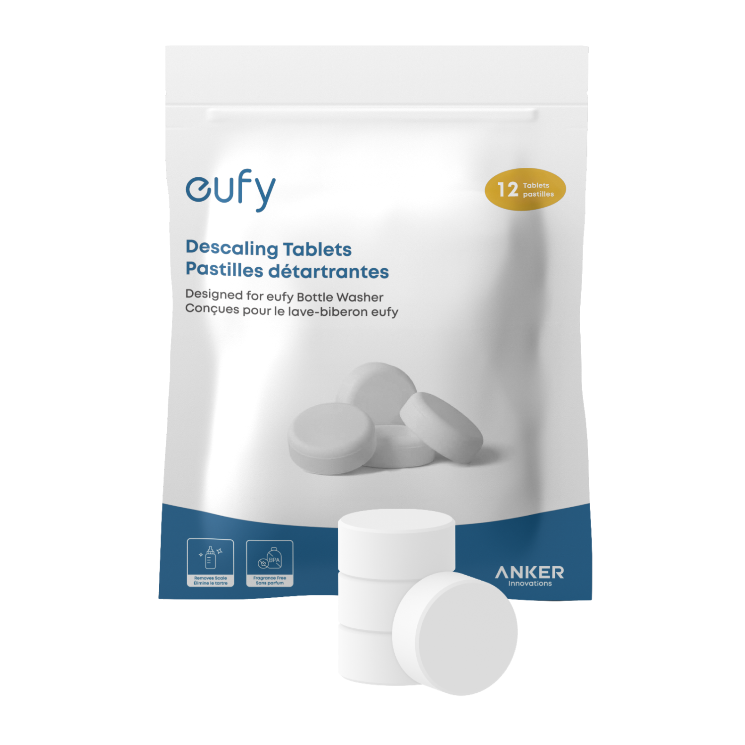 eufy Descaling Tablets for Baby Bottle Washer (12 Count) 12 Count