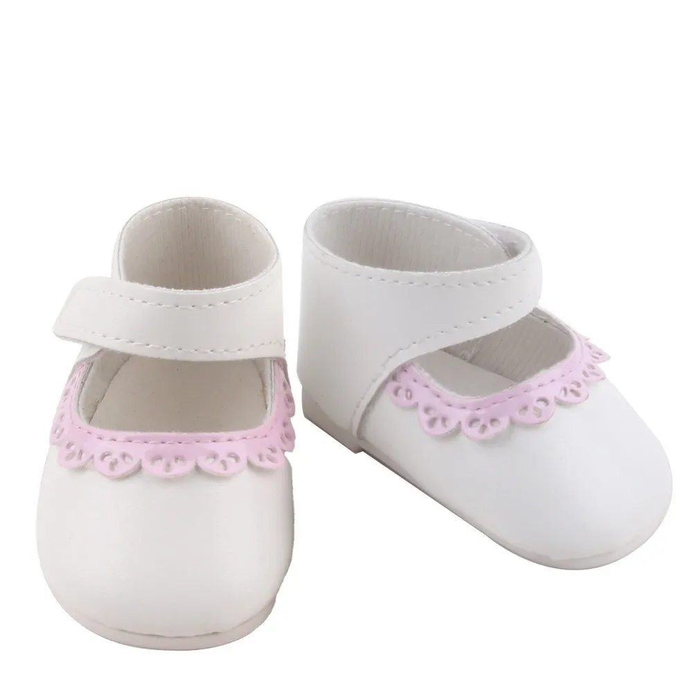 Mini-Schuhe, 8 cm große Schuhe, Rüschen-Design, Mini-Gossip-Schuhe aus PU-Leder, bezaubernder, niedlicher Stil, Reborn-Schuhe für 55 cm große Puppen