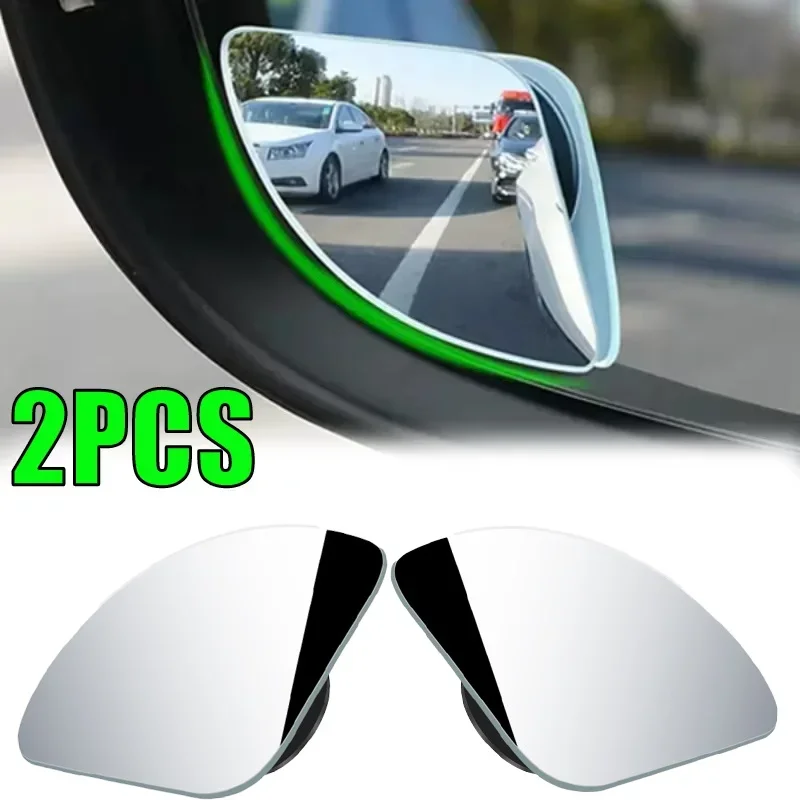 2 Stück Universell Passende Glas-Auto-Weitwinkel-Totwinkel-Rückspiegel, 360° ° Einstellbar, hochauflösend, für alle Autos geeignet Image