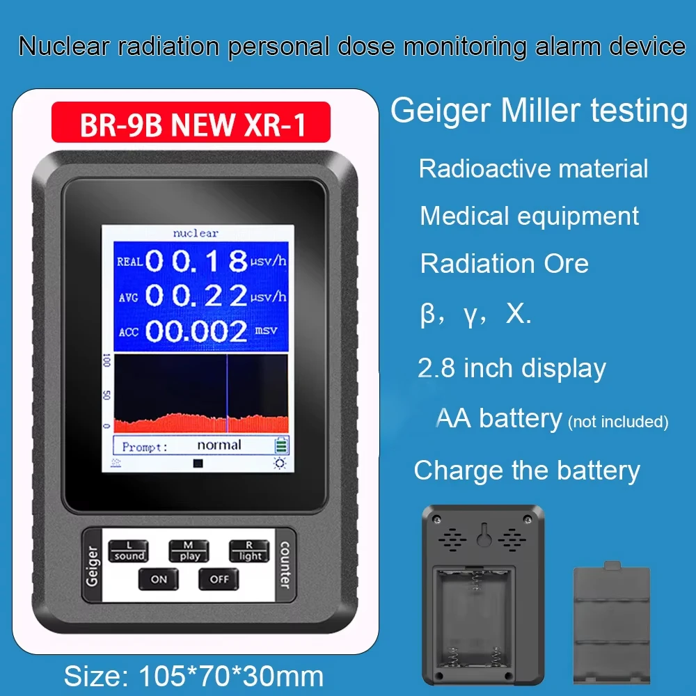 XR-1 Tragbarer Geigerzähler Nuklearstrahlungsdetektor Persönliches Dosimeter Marmor-Tester Röntgenstrahlungsdosimeter Image