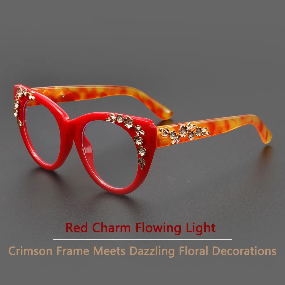 2026 Neue Damen-Lesebrille Hochwertige Lesebrille Katzenaugen-Design Modisch Vielseitig Trendige Lesebrille mit Blaulichtfilter Image