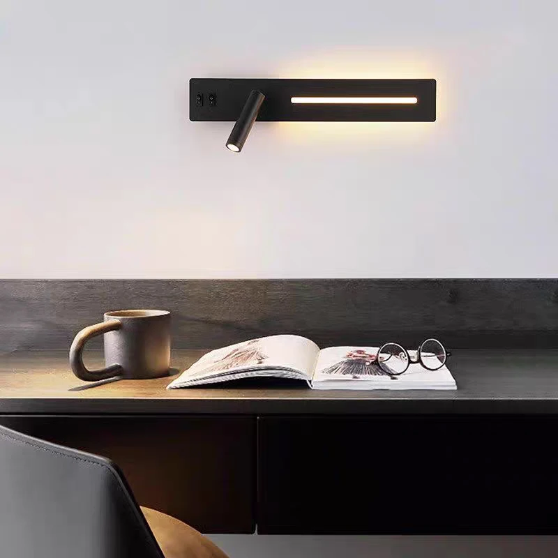 LED-Wandleuchte Leselampe für Schlafzimmer Hotel Kopfteil Nachttischlampe Drehbare Bettseiten-Wandleuchte mit Spot für Innendekoration wandleuchte haus und garten wandlampe wohnzimmer lampe