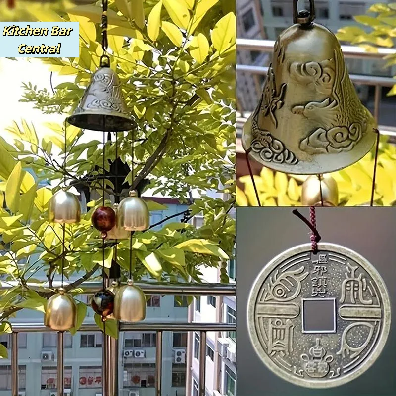 【1PC Copper Bell Outdoor Metal Wind Chimes Decorative Hanging Ornament For Home Outdoor Yard & Garden Decoration】