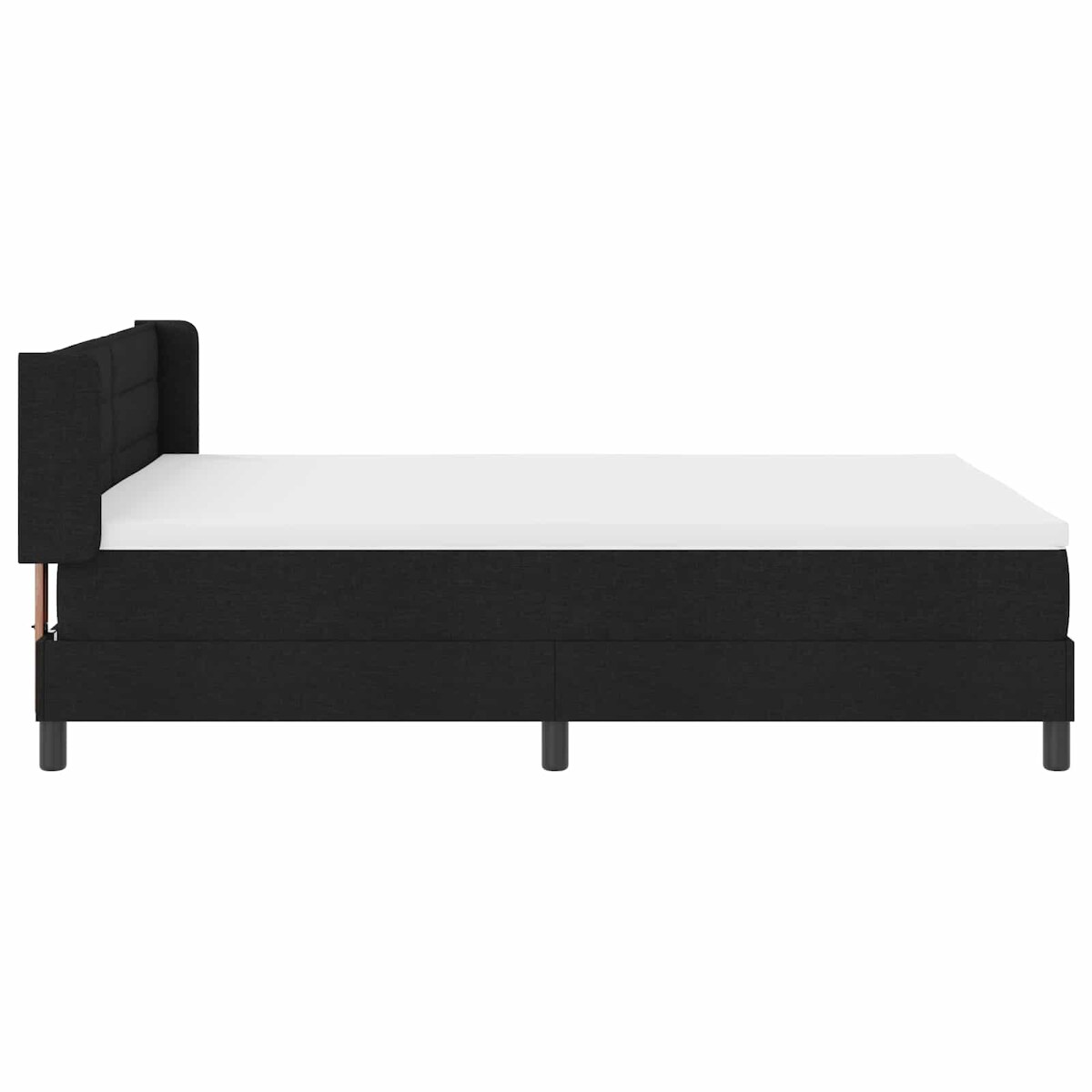 vidaXL Boxspringbett mit Kopfteil Schwarz 200 x 140 cm Stoff Image