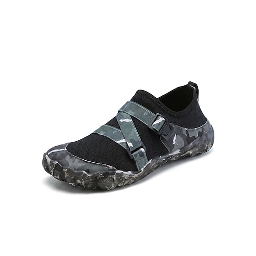 Schwarze Herren-Wassersandalen – schnelltrocknende Barfuß-Aquaschuhe – atmungsaktive, rutschfeste Outdoor-Schuhe für Wassersport, Strandspaziergänge, Schwimmen und Urlaubsreisen