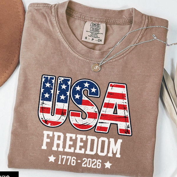 USA 250 Years Of Freedom Patriotic 17762026 Anniversary Graphic Tee mint s sweatshirt