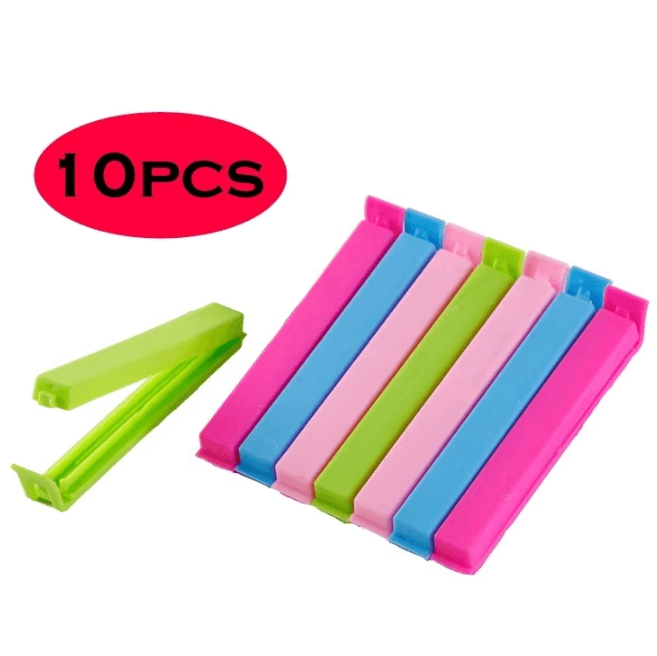 Colorful Plastic Bag Sealing Clips For Chips, Snacks & Food Storage random Color
