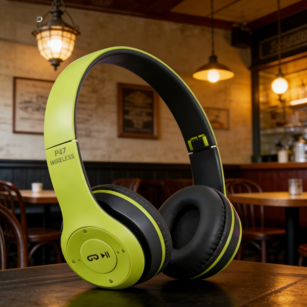 Elite Foldable Wireless Bluetooth Headphones With Built In Mic black