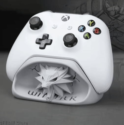 Wizard Wolf Head Controller Stand For Xbox Gamepads golden