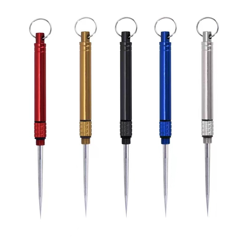 Titanium Toothpick Portable Reusable Metal Fruit Pick red