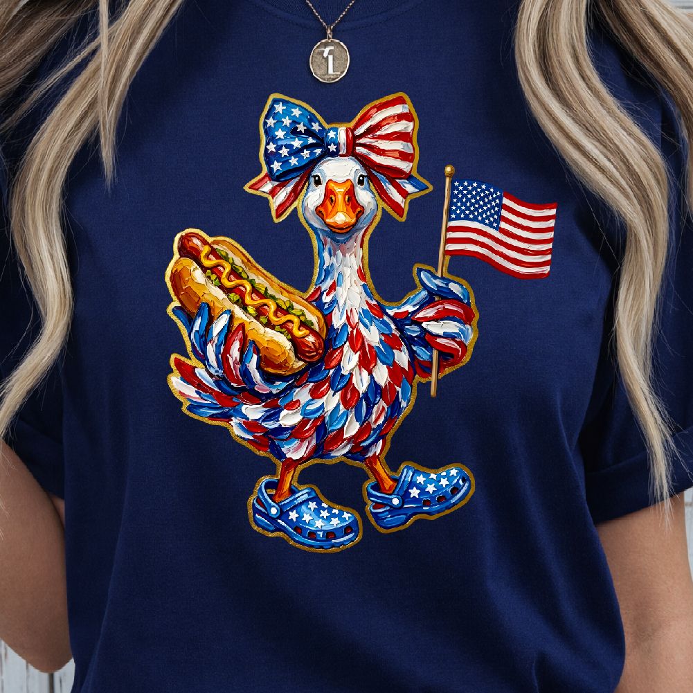 4th Of July Goose Patriotic Design Red White Blue Funny Independence Day T Shirt Graphic brown xl t Shirt