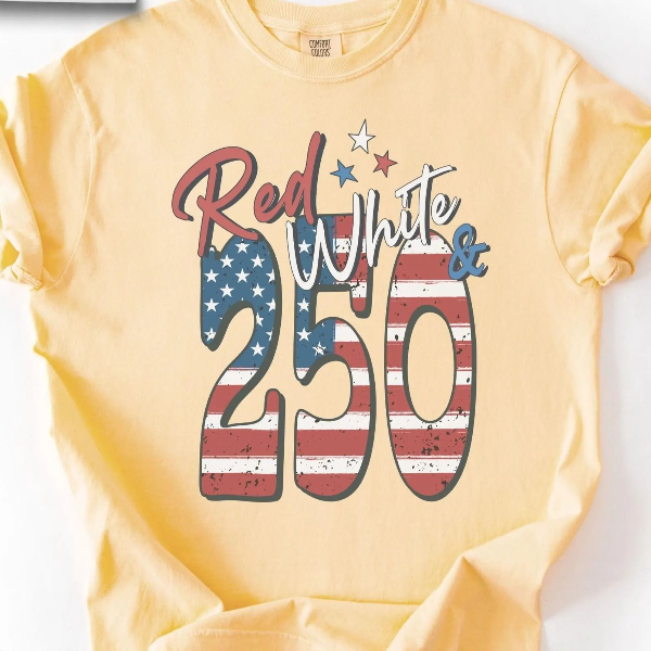 Red, White & 250 Patriotic America 17762026 4th Of July Graphic Tee blue s sweatshirt