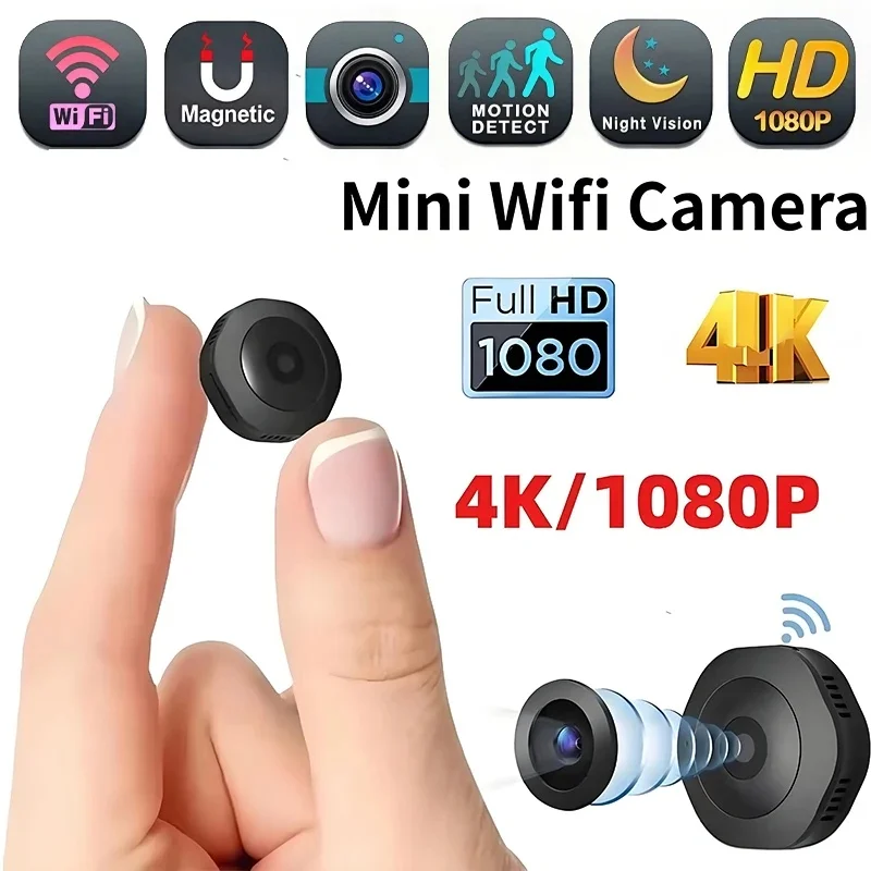 Neue 4K HD Mini Drahtlose Kamera Tragbare Nachtsichtkamera WiFi Fernüberwachung Video-Sprachrekorder Sicherheitskamera Image