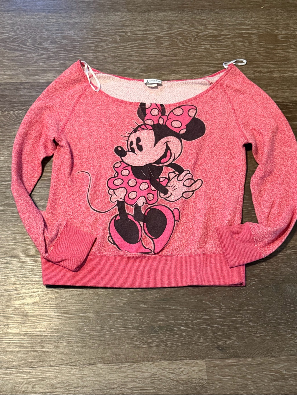 Disney Tops | Disney Pink And White Kids Tagged Garment | Color: Black/Pink | Size: L