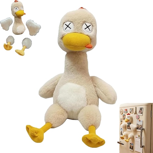 Canard en peluche magnétique amusant, canard salé en peluche démontable et détachable, cadeau rigolo original à remonter pour les amis famille, jouet anti-stress créatif et décoration intérieure