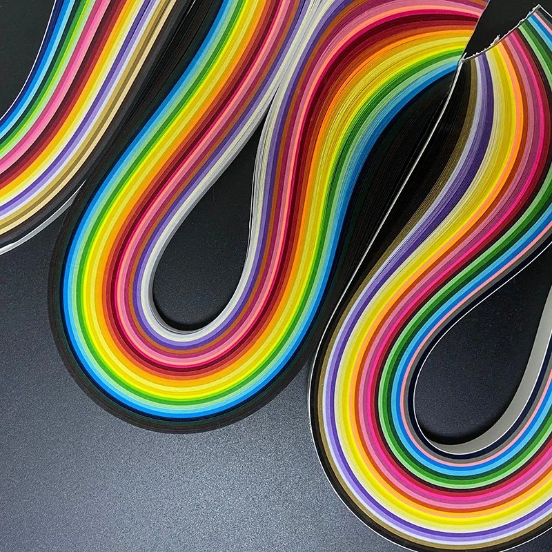 Papier de bricolage à 260 rayures, papier de Quilling coloré bricolage à la main outils de Quilling papier Origami 3/5/7/10mm largeur 26 couleurs