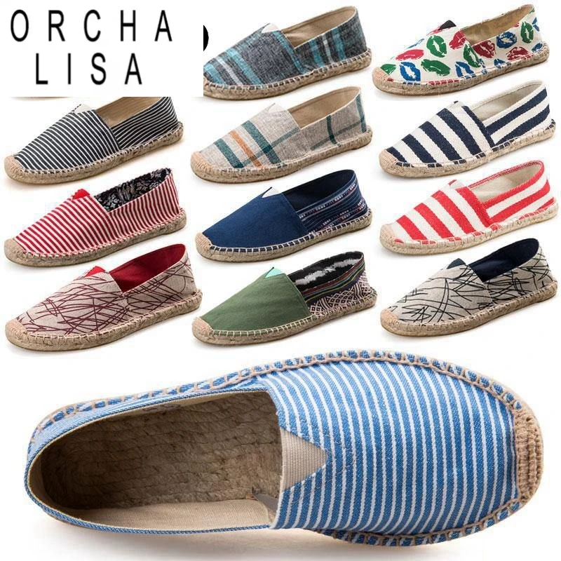 ORCHA LISA Neue schwarze Retro Vintage Damen Damen Casual Espadrilles Schuhe für Damen größere Größe atmungsaktiv