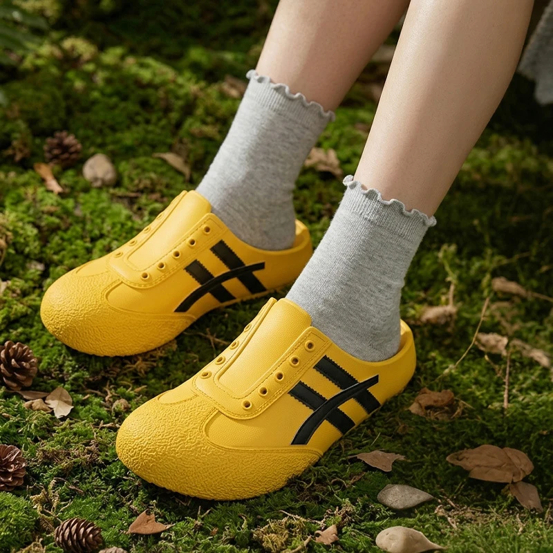 Modische Gestreifte Eva Weichsohlen-Pantoletten Paar-Schuhe Frühling Leichte Plateau-Sportschuhe Damen Übergrößen Outdoor Casual Clogs