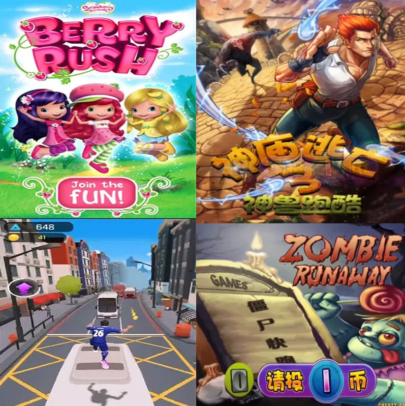4 en 1 Plateau de jeu vidéo Parkour jeu d'arcade Temple Run Subway Parkour Butterfly Princess Children's PCB arcade room DIY kit