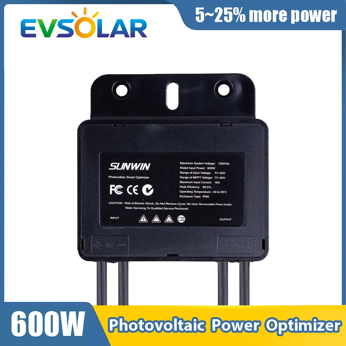 EVSOLAR MPPT Solarmodul Photovoltaik PV-Leistungsoptimierer Spannungsregler zur Steigerung der Leistungsproduktivität 500W 800W Hohe Effizienz Image