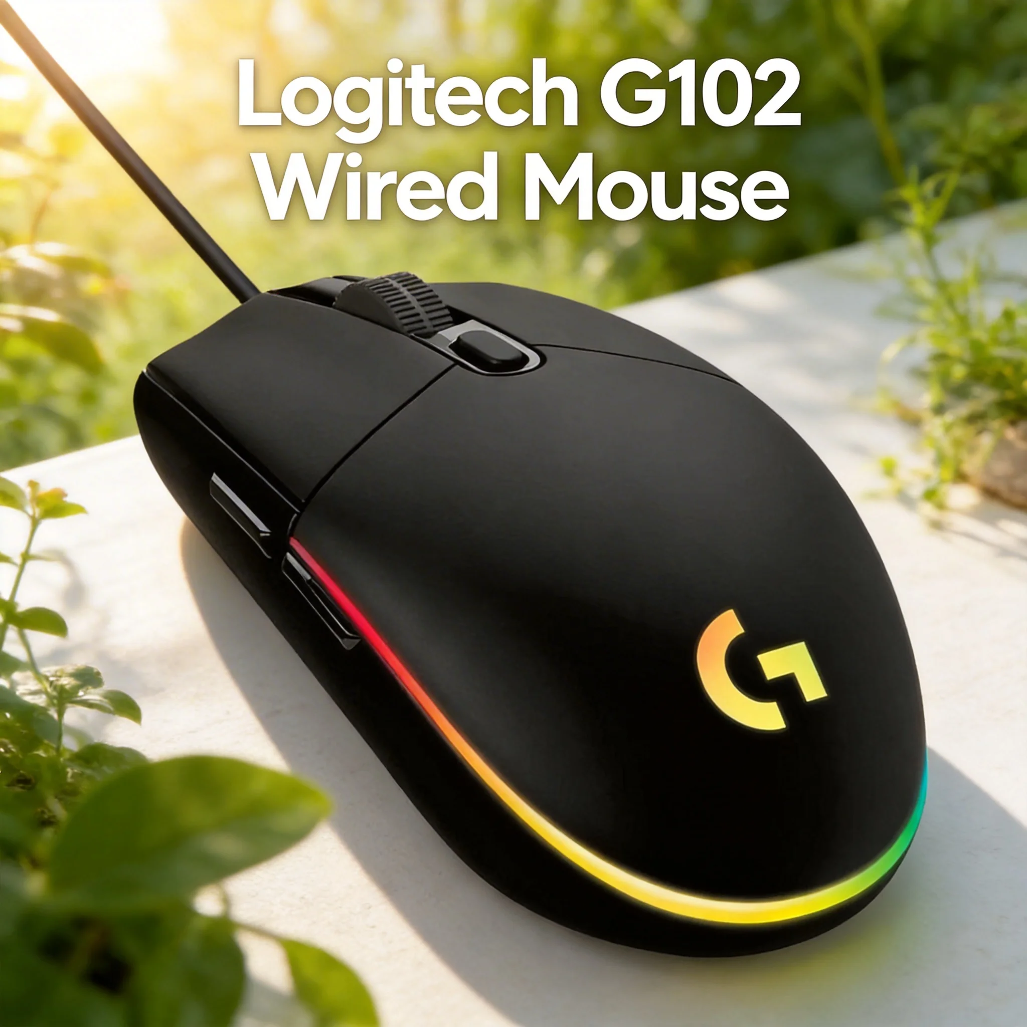 Logitech (G) G102 Gaming-Maus RGB-Maus Leichtgewichtiges Design 200-8000DPI G102 Zweite Generation Ergonomische Maus Computer Image