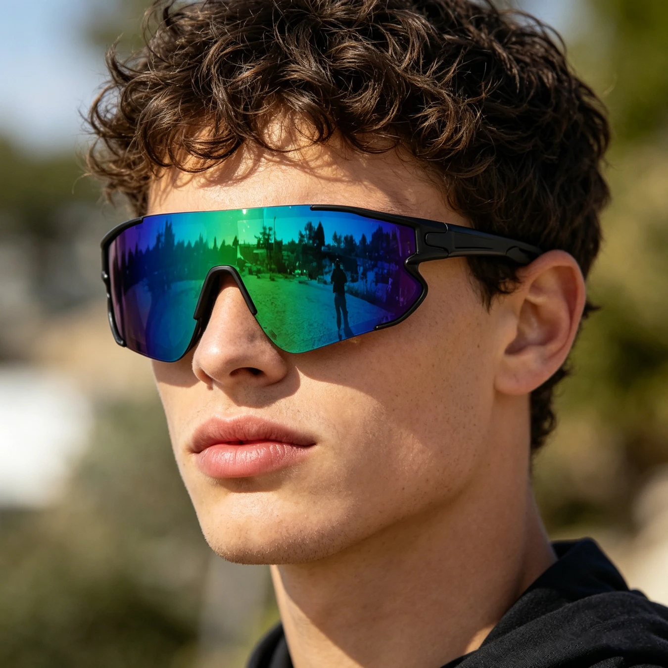 Unisex Winddichte Angelbrille Outdoor-Sport Fahrrad Rennrad Bergsteigen Fahrbrille Schutzbrille Image