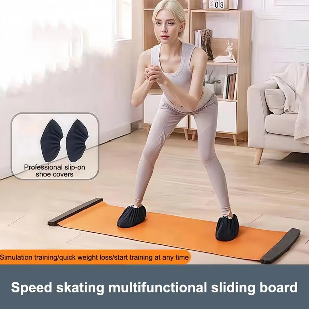 Yoga-Gleitmatte 140cm/180cm/200cm Fitness-Gleitplatte Core-Training Board für Rollschuhlaufen Beintraining Fitnessgeräte Image