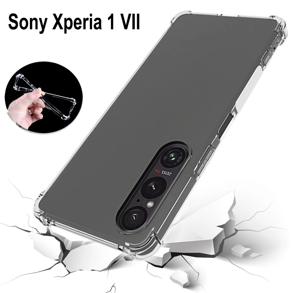 Für Sony Xperia 1 VII XQ-FS54 Fall Air Kissen Stoßfest Airbag Klar Silikon TPU Zurück Abdeckung Weiche Fall für Sony 1 VII XQFS54 Image