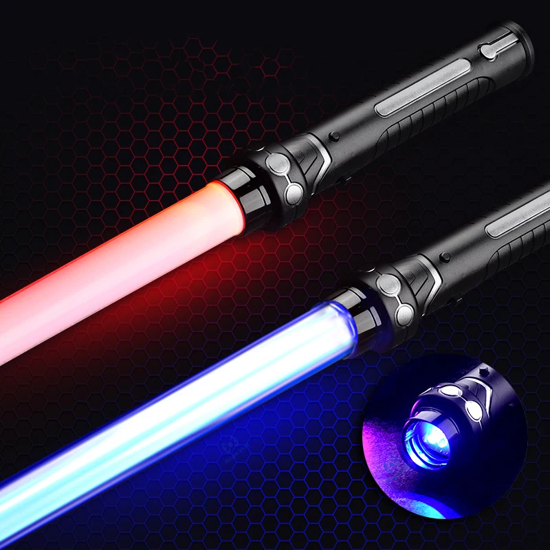nuovo 80/66 centimetri Spada Laser Duello RGB Spada Laser Giocattoli Sciabola di Luce 7 Colori Per Bambini Forza FX FOC Blaster Giocattoli Jedi Spada Laser Regalo 2P