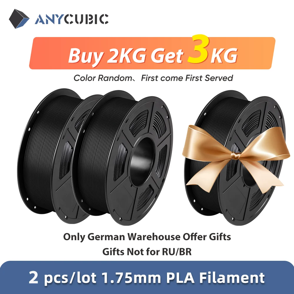 ANYCUBIC PLA 3D-Drucker-Filament 1,75 mm 1 kg/Rolle PLA-Filament 3D-Druckmaterial für Spielzeugmodelldruck FDM 3D-Drucker Image