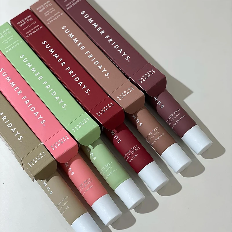 Summer Fridays 8-Farben-Lippenbalsam, feuchtigkeitsspendend, glatt, weiche Lippen, Kosmetik, Zucker, Vanille, Beige, süße Minze, Make-up, Lippenpflege, verhindert Image