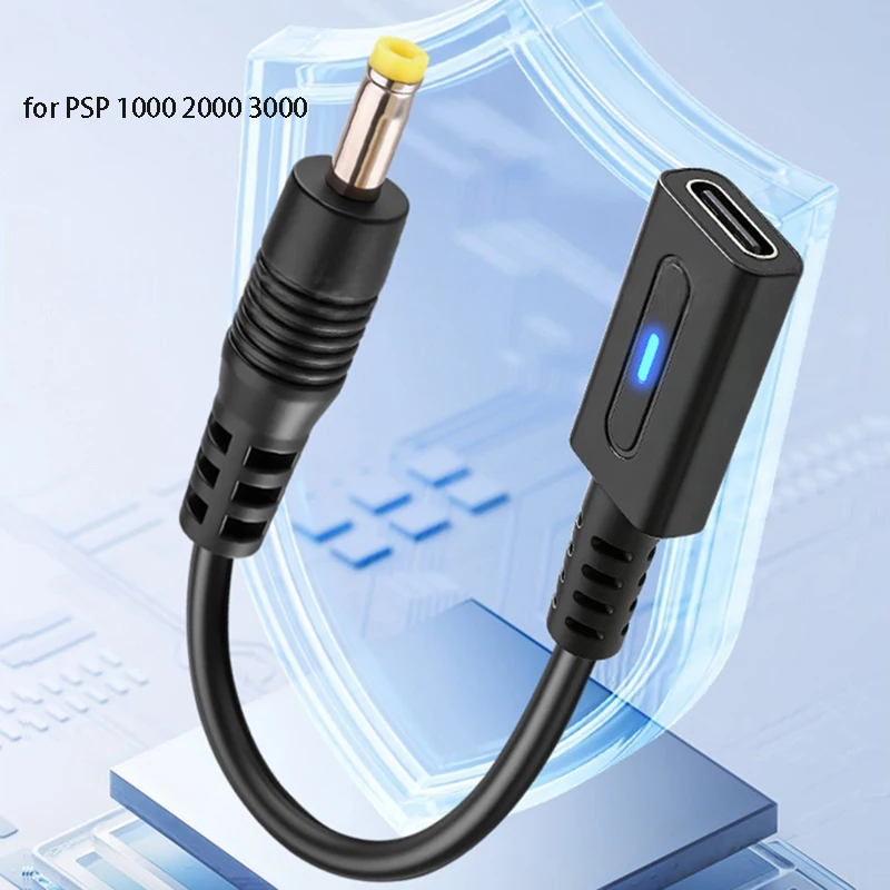 PD Typ-C-Kabel für PSP1000 2000 3000 Controller Ladeadapter USB-C LED Konvertierungskabel für Playstation Portable Stromkabel Image