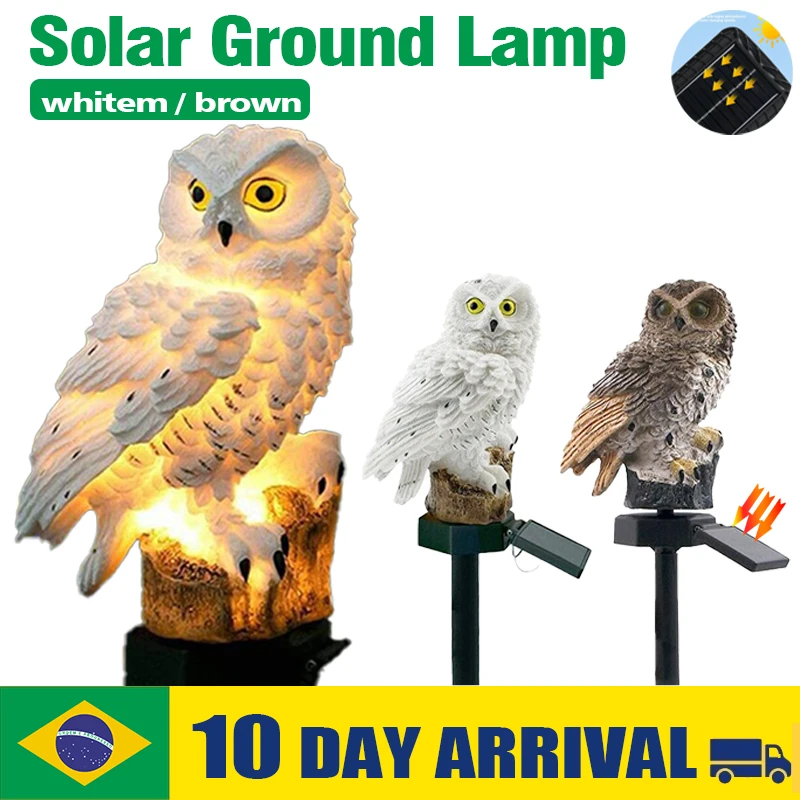 Solar Eule Boden Licht LED Outdoor Hof Lampe Garten Licht Wasserdichte Pfahl Licht Pathway Decor Solar Terrasse Boden Laterne