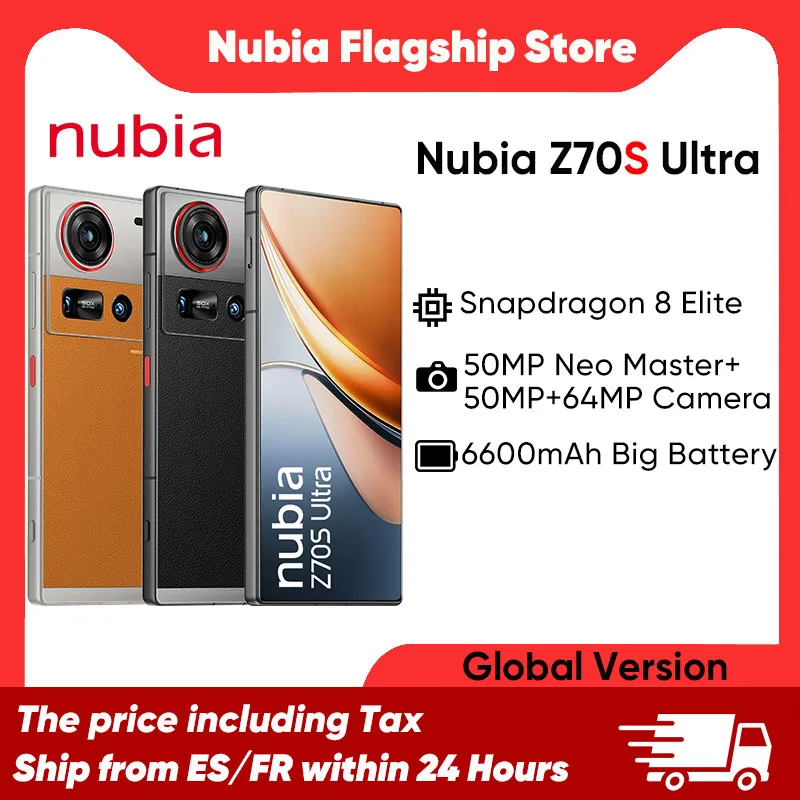 2025 Weltpremiere nubia Z70S Ultra 5G Smartphone New Snapdragon 8 Elite 6600mAh Akku 6.85'' 144Hz AMOLED Display NFC Global Version Telefon Moile Phone Image